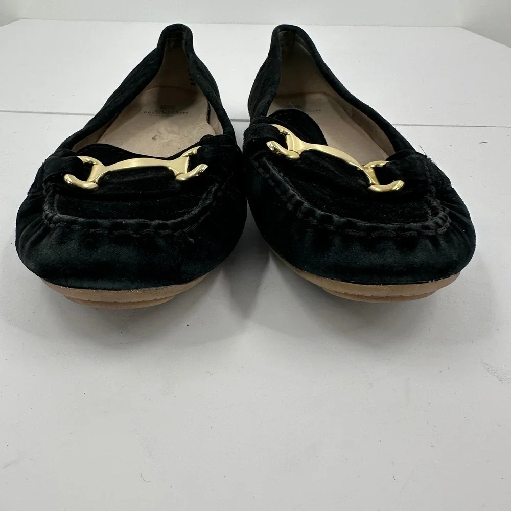 White Mountain Womens Velvet Loafers Sz 10M Old Money Equestrian Luxe Minimalist